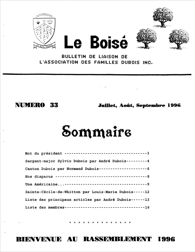 Le Boisé 33 – 1996
