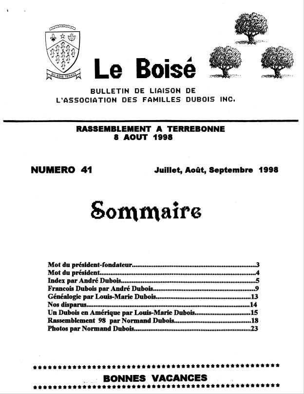 Le Boisé 41 – 1998