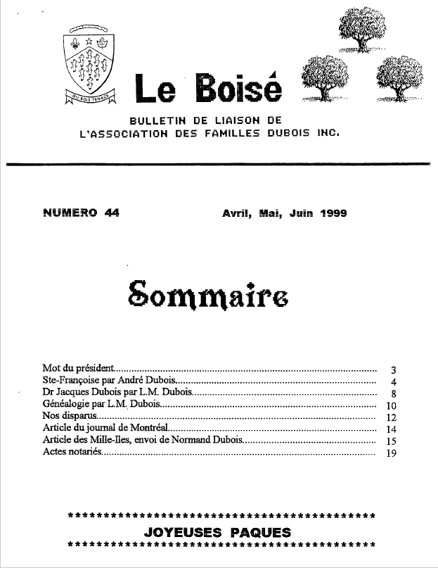 Le Boisé 44 – 1999