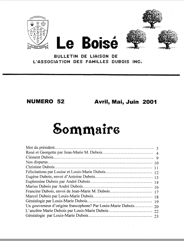 Le Boisé 52 – 2001