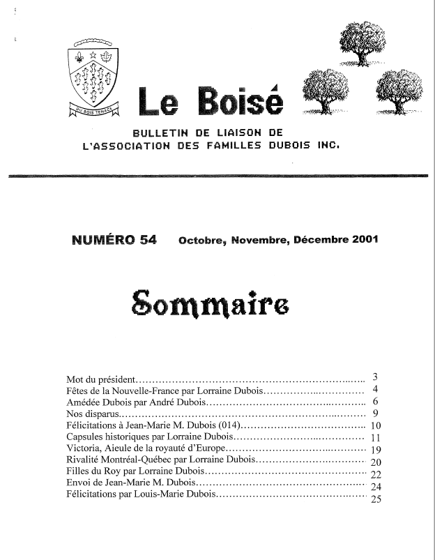 Le Boisé 54 – 2001