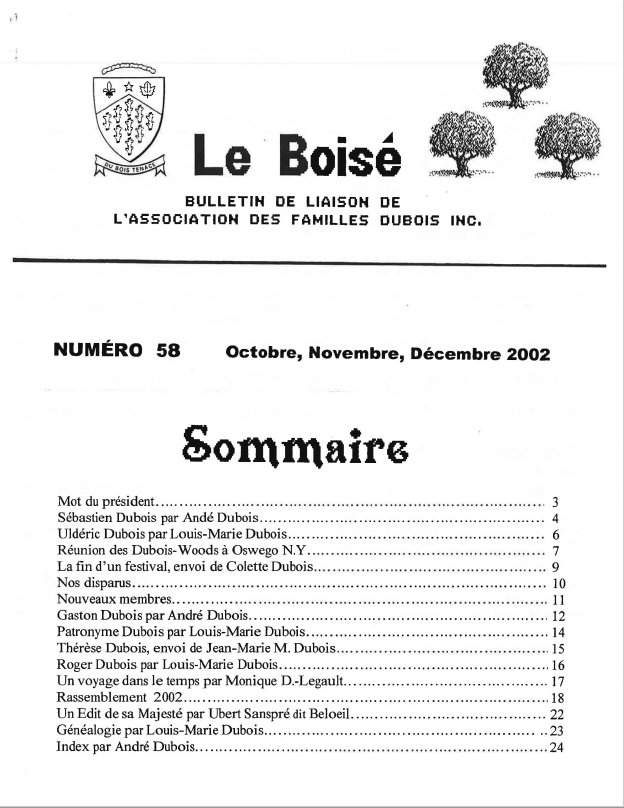 Le Boisé 58 – 2002