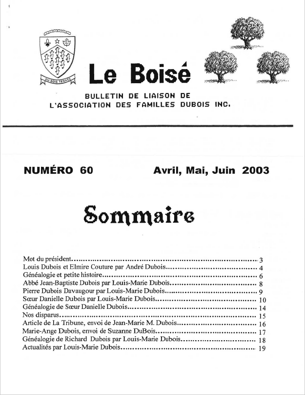 Le Boisé 60 – 2003