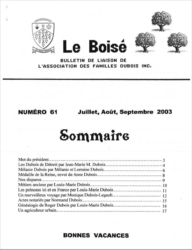 Le Boisé 61 – 2003