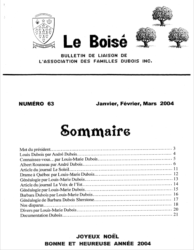 Le Boisé 63 – 2004