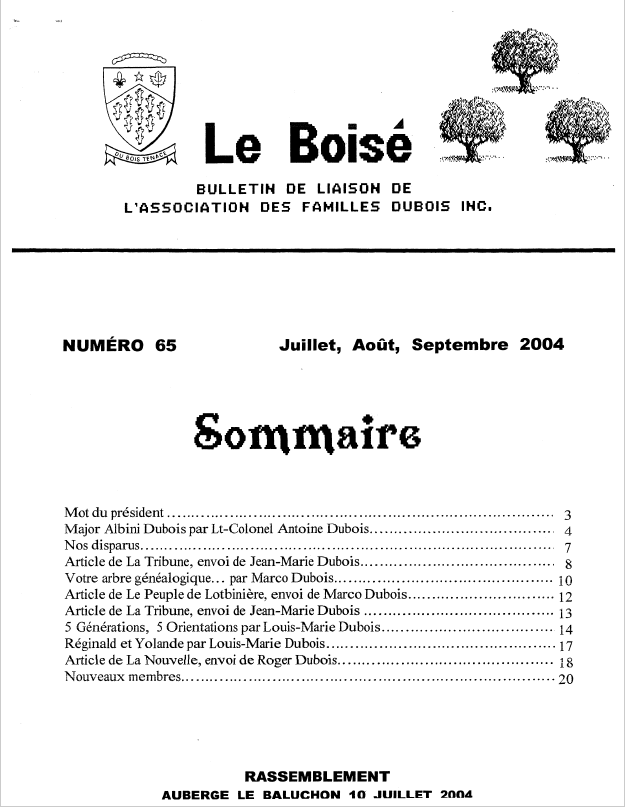 Le Boisé 65 – 2004